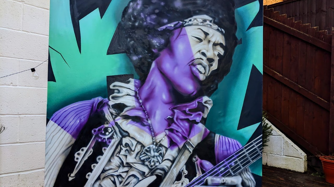 canvas art jimi hendrix spray paint portrait